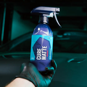 Gyeon close-up of matte paint texture showing finish preservation benefit