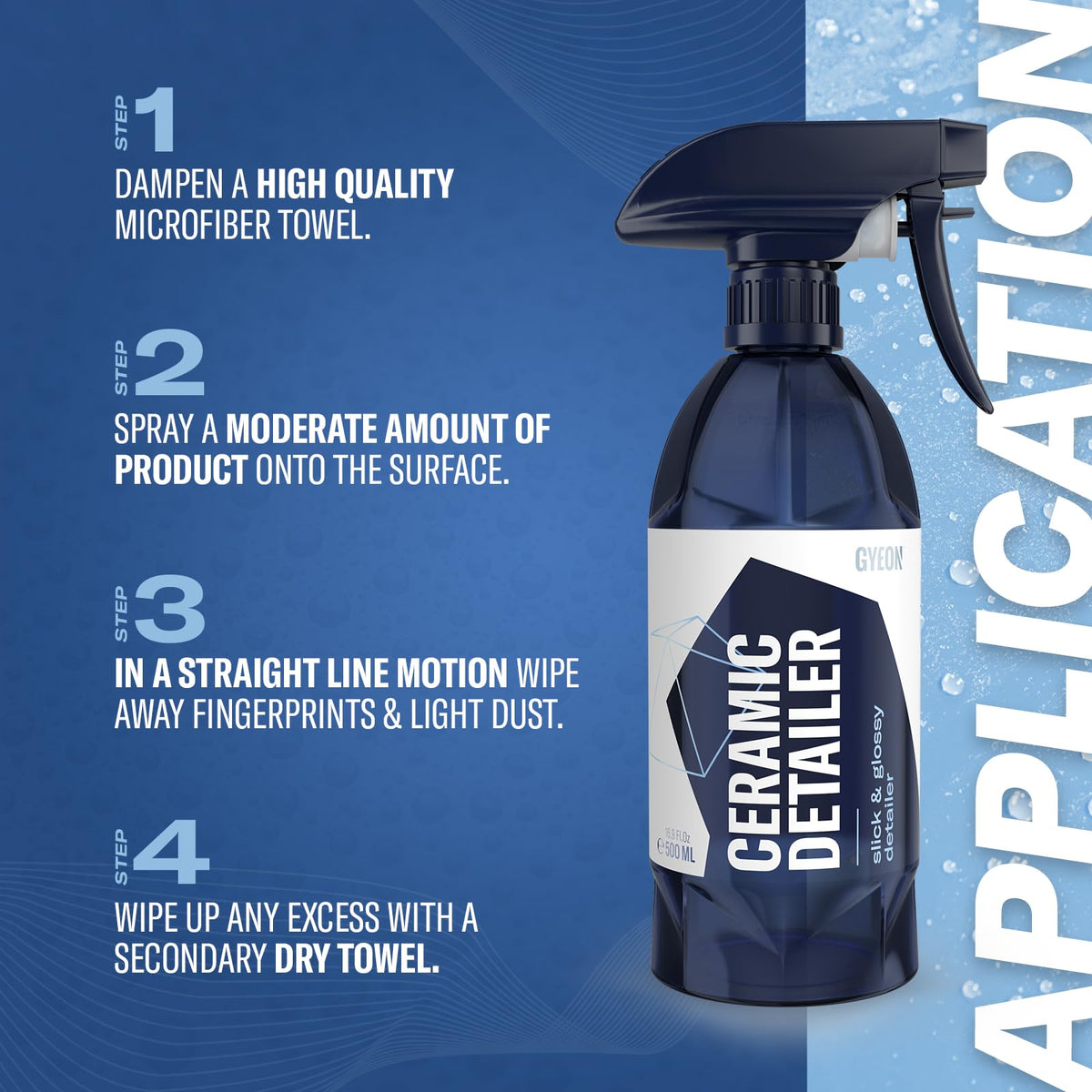 Application on alloy wheel with Gyeon, improving cleanliness and shine