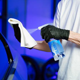 Close-up of Gyeon cleaner liquid texture highlighting easy residue removal
