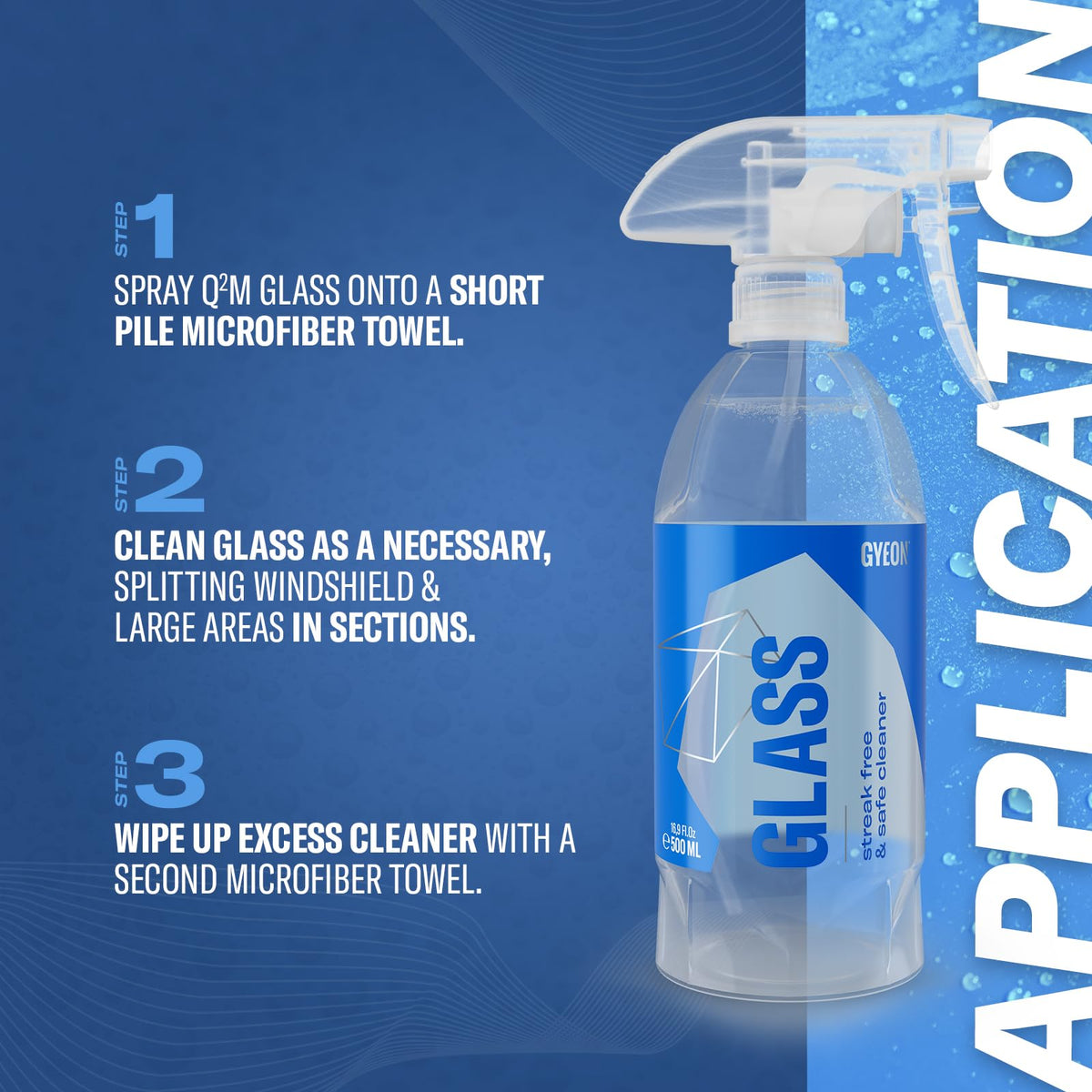 Gyeon used on windshield showing improved visibility in wet conditions