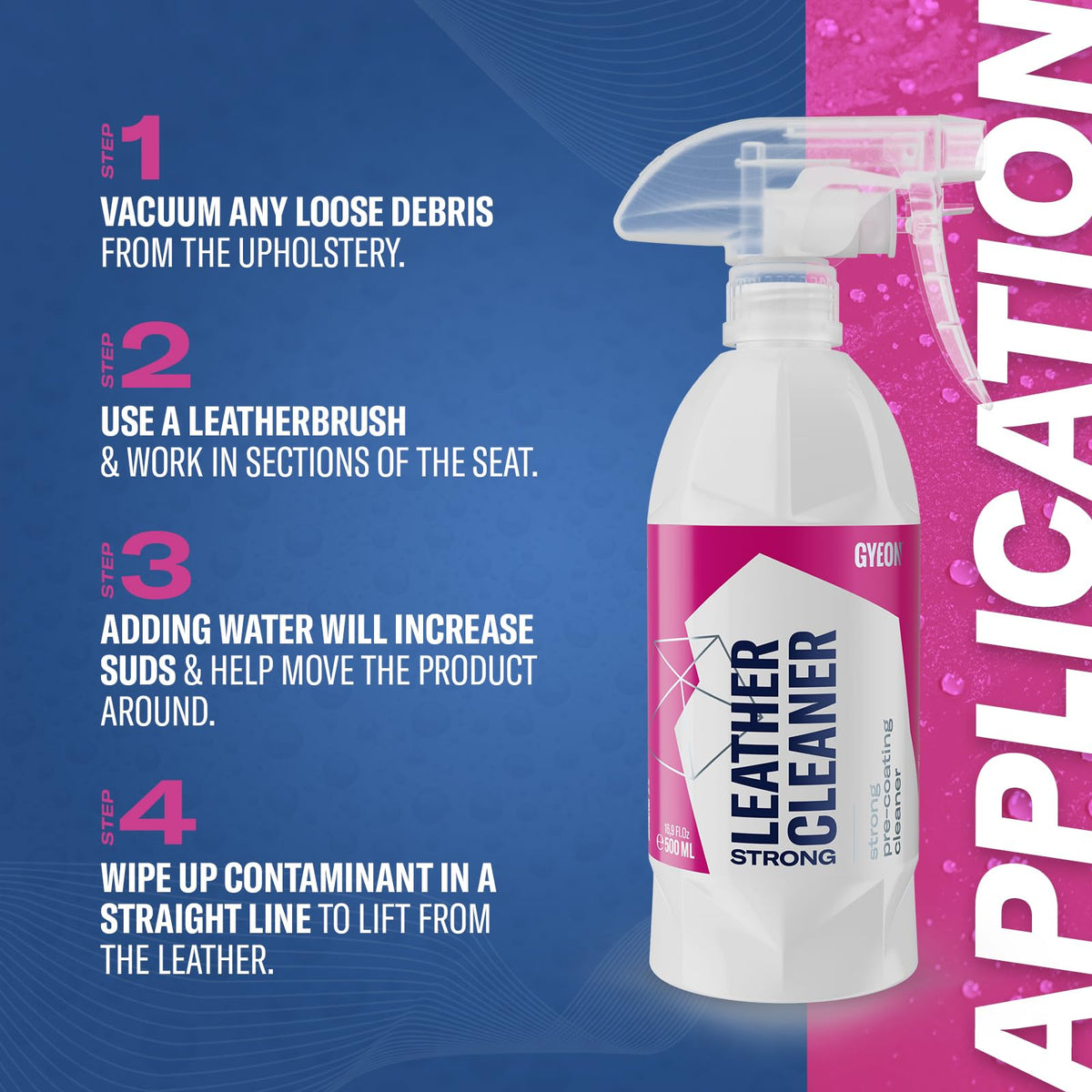 Gyeon applied with microfiber demonstrating safe cleaning and prep benefit