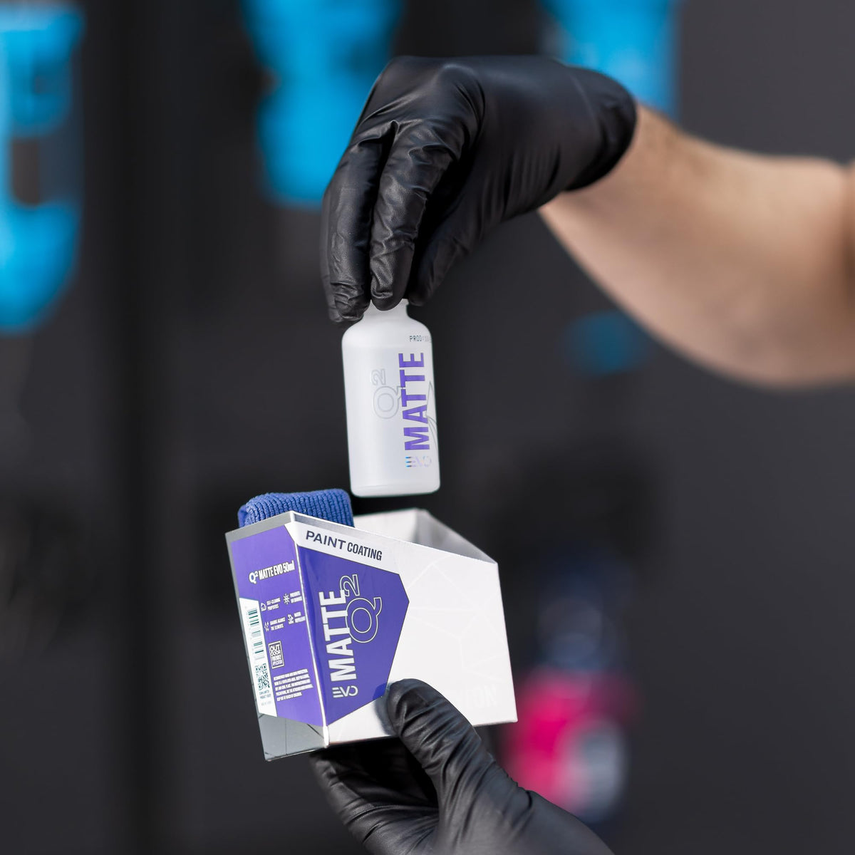 GYEON 50ml bottle next to ruler showing compact size and dosing convenience benefit