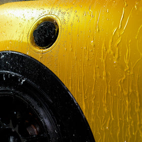 Water beading on PPF after GYEON treatment illustrating hydrophobic protection benefit