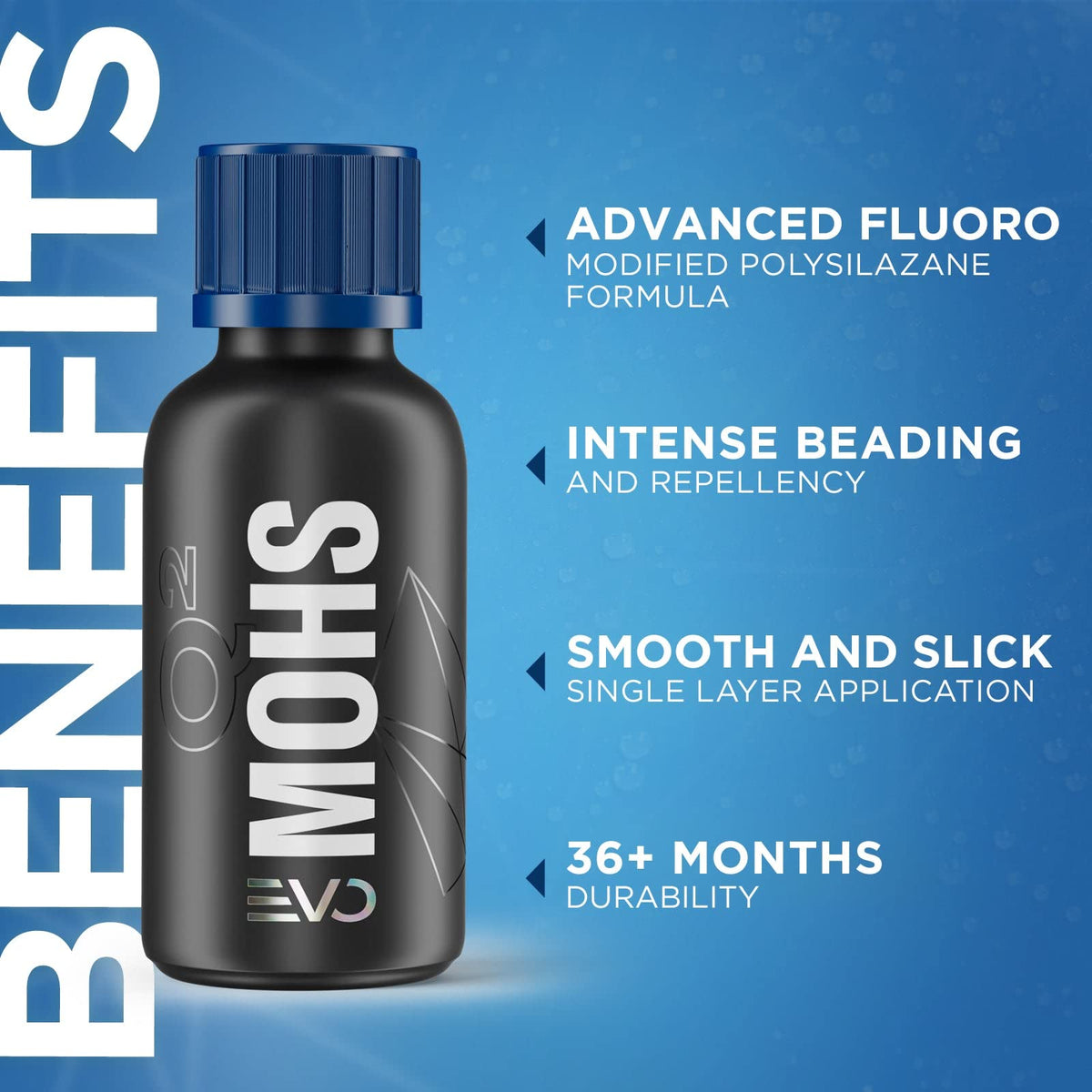 Gyeon MOHS EVO formula close-up highlighting smooth texture and high-gloss result