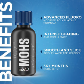 Gyeon MOHS EVO formula close-up highlighting smooth texture and high-gloss result