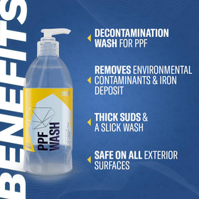 Gyeon bucket wash setup with Smoothie mitt demonstrating minimized marring