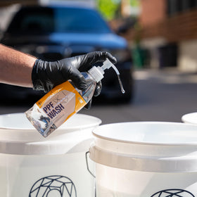 Gyeon label close-up highlighting dilution and safe-on-PPF formulation benefits