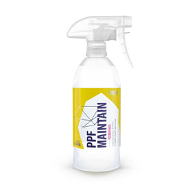 Gyeon bottle front label showing product name and volume with clear branding benefit