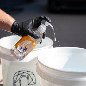 Gyeon product used as wheel pre-soak to loosen brake dust and grime