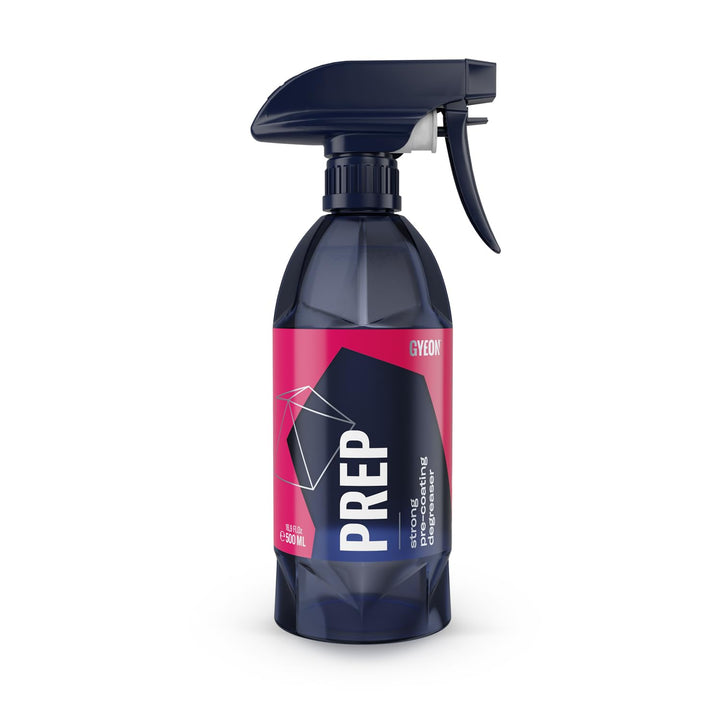 Gyeon Prep front label showing product identity and clean finish benefit