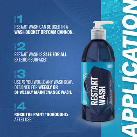 Gyeon Restart Wash suds on wash mitt reducing friction and swirl risk