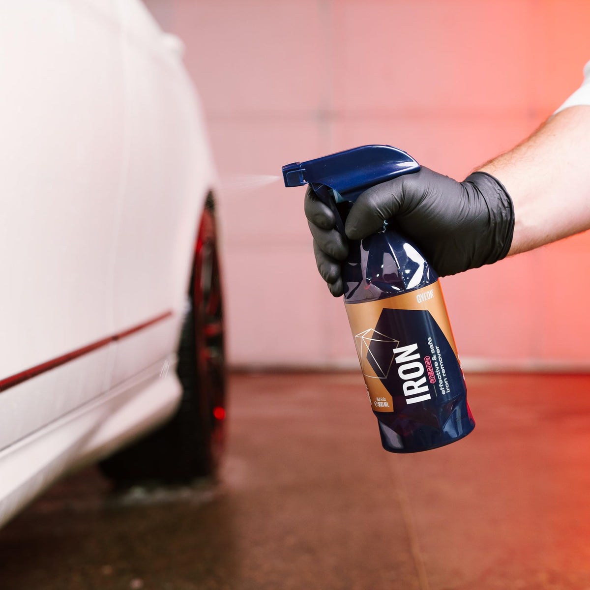 GYEON rinsing off dissolved contaminants to leave a clean finish