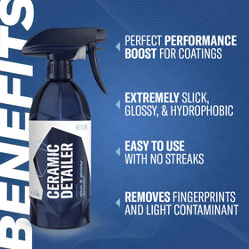 GYEON spray nozzle in use demonstrating easy spray-and-wipe application