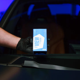 Gyeon treated windshield on a night drive reducing glare