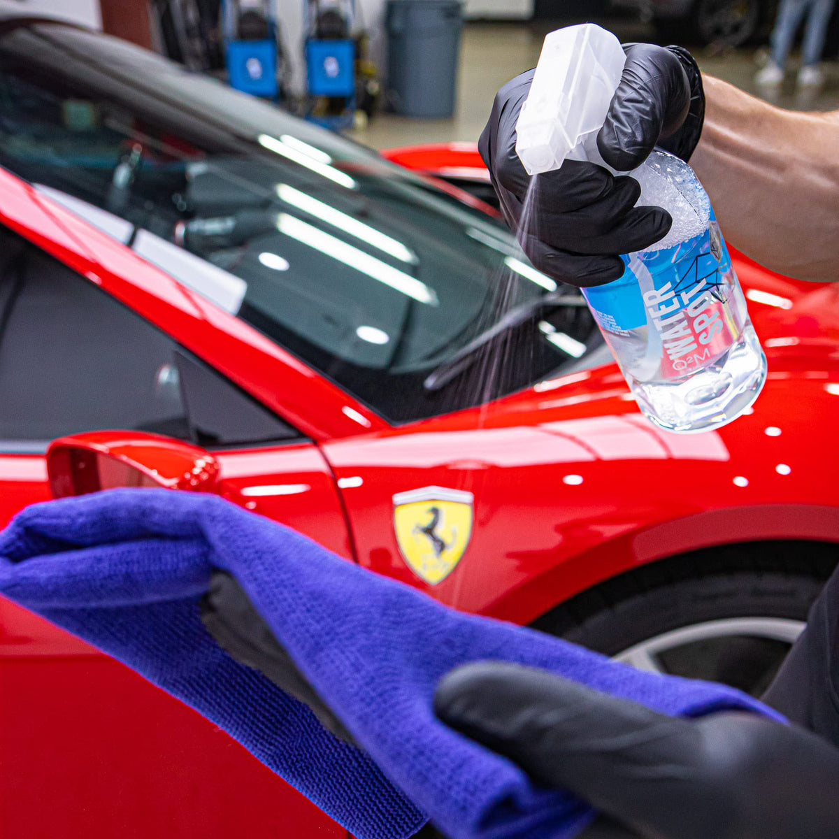 split before and after image showing Gyeon restoring paint clarity