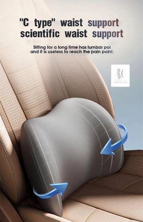 GYLCTOM lumbar cushion side profile highlighting slope design for lower back support