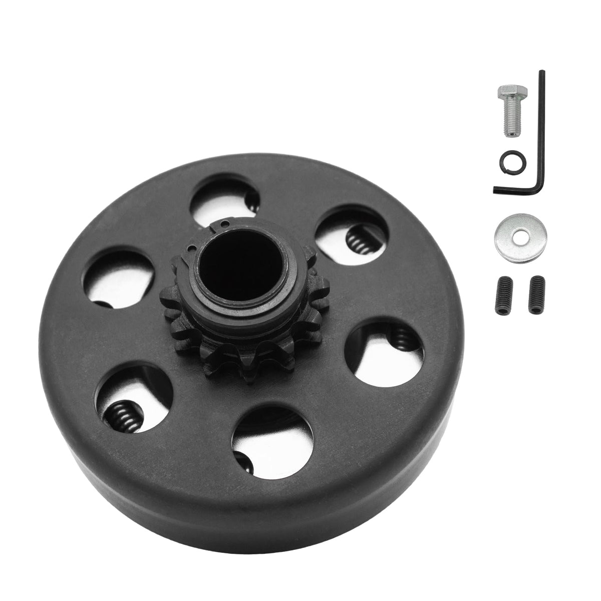 GYMMEDS clutch front view showing bore and flange for easy identification and fit