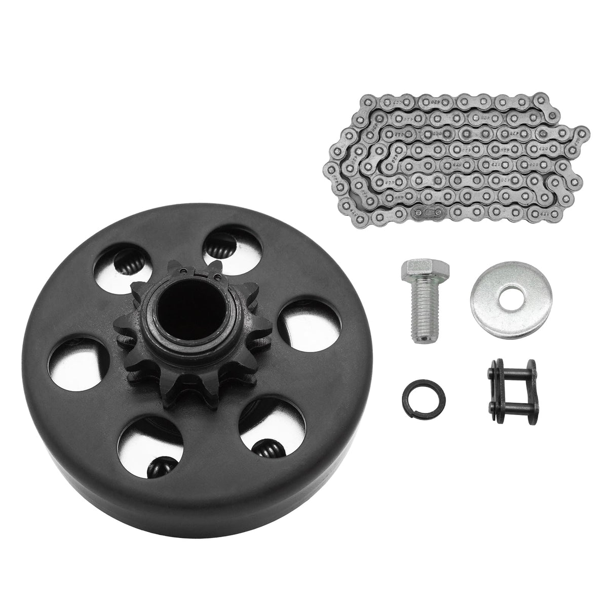 GYMMEDS front view of clutch showing sprocket and bore, ready to install