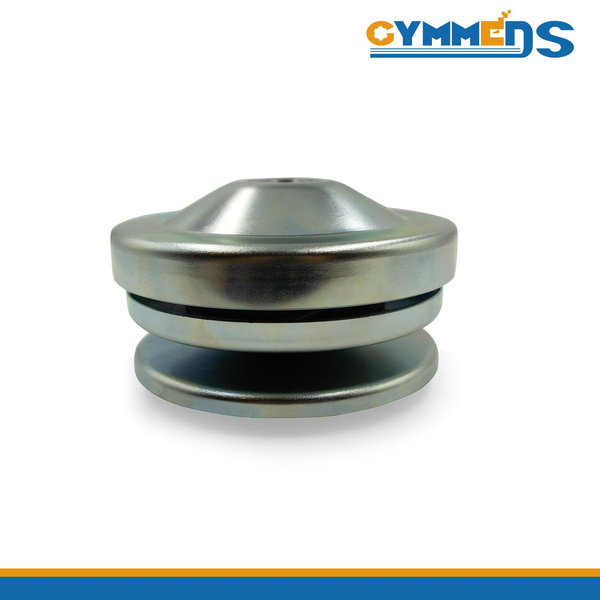 GYMMEDS rim and 6-inch diameter detail improving belt contact and consistent power transfer