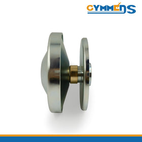 GYMMEDS pulley mounted on crankshaft demonstrating correct scale and installation fit
