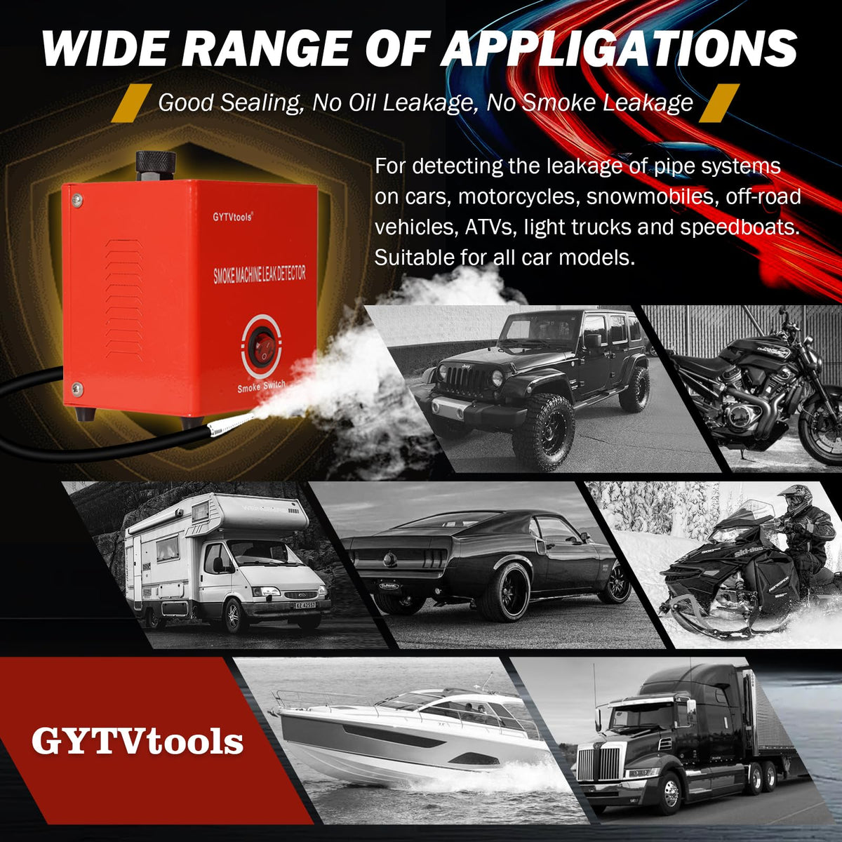 GYTVtools on a workbench with tools, ready for EVAP and vacuum system testing