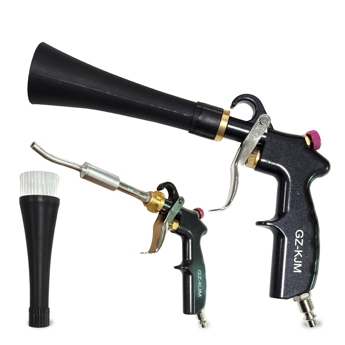 GZ-KJM blow gun front view showing ergonomic grip and trigger for comfortable control