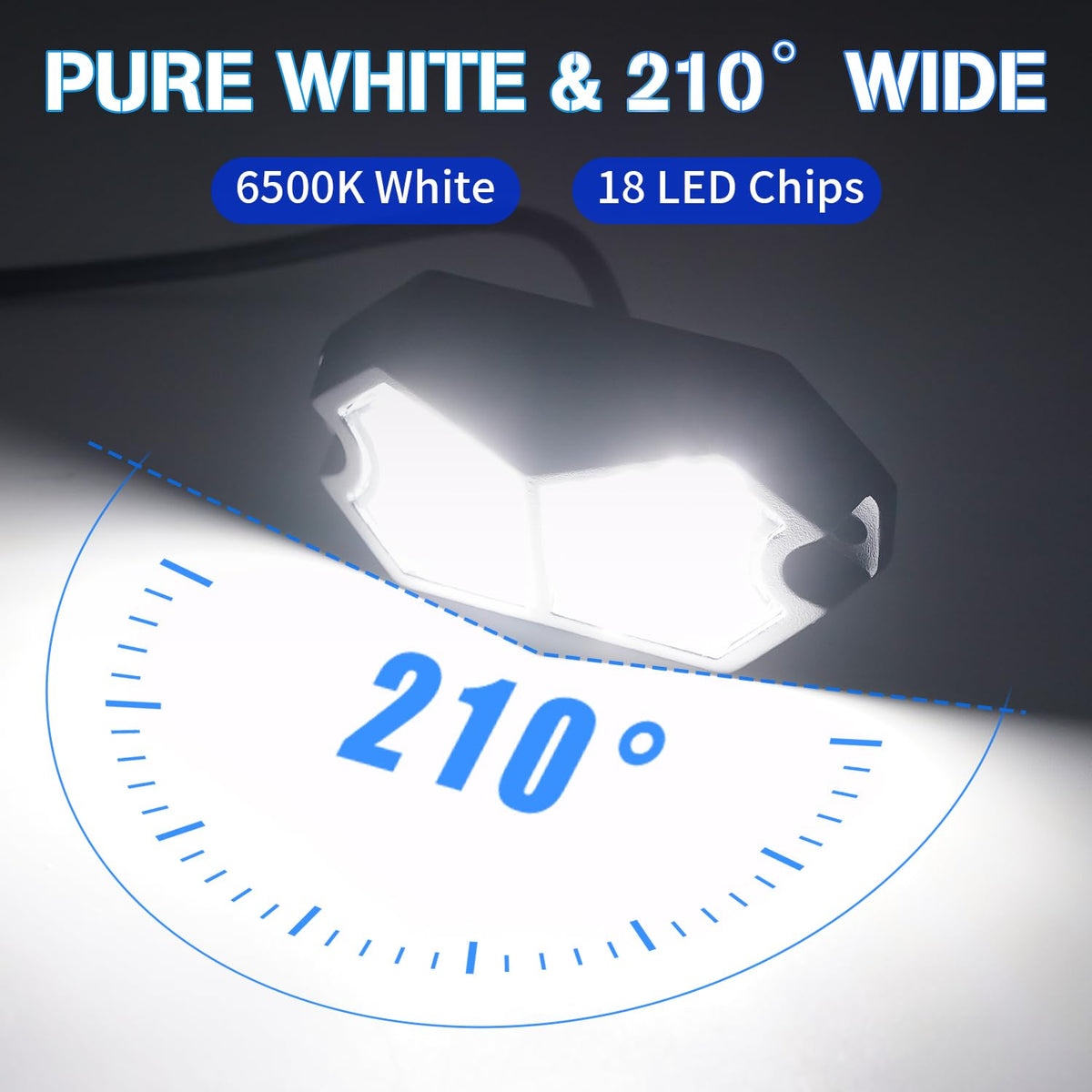 GZ5CG close up of 18 LED array highlighting bright 6500K output and even beam