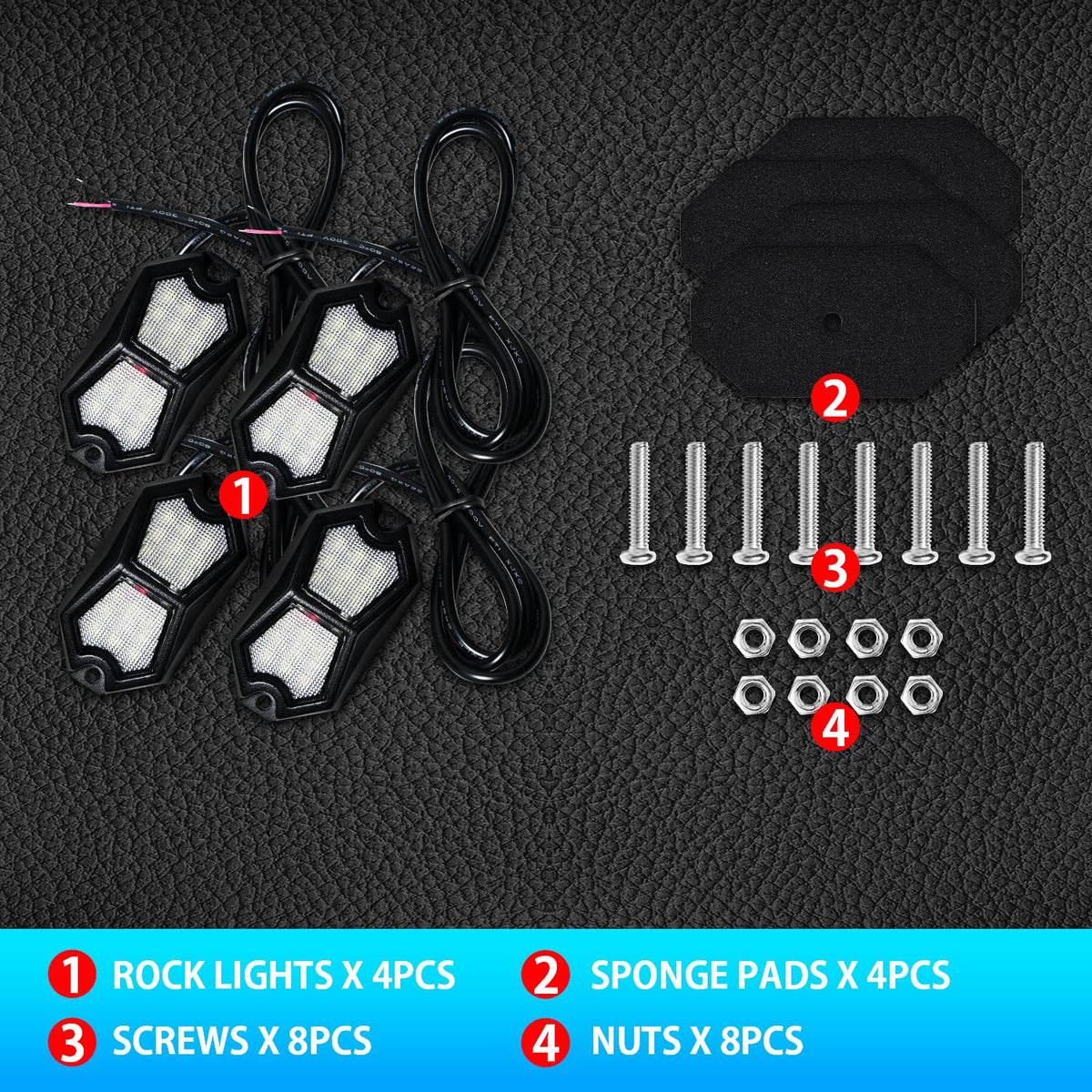 GZ5CG packaged contents with pads screws nuts showing complete kit for straightforward installation