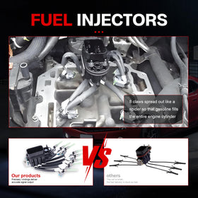 GZGN injector installed on fuel rail showing direct-fit replacement benefit