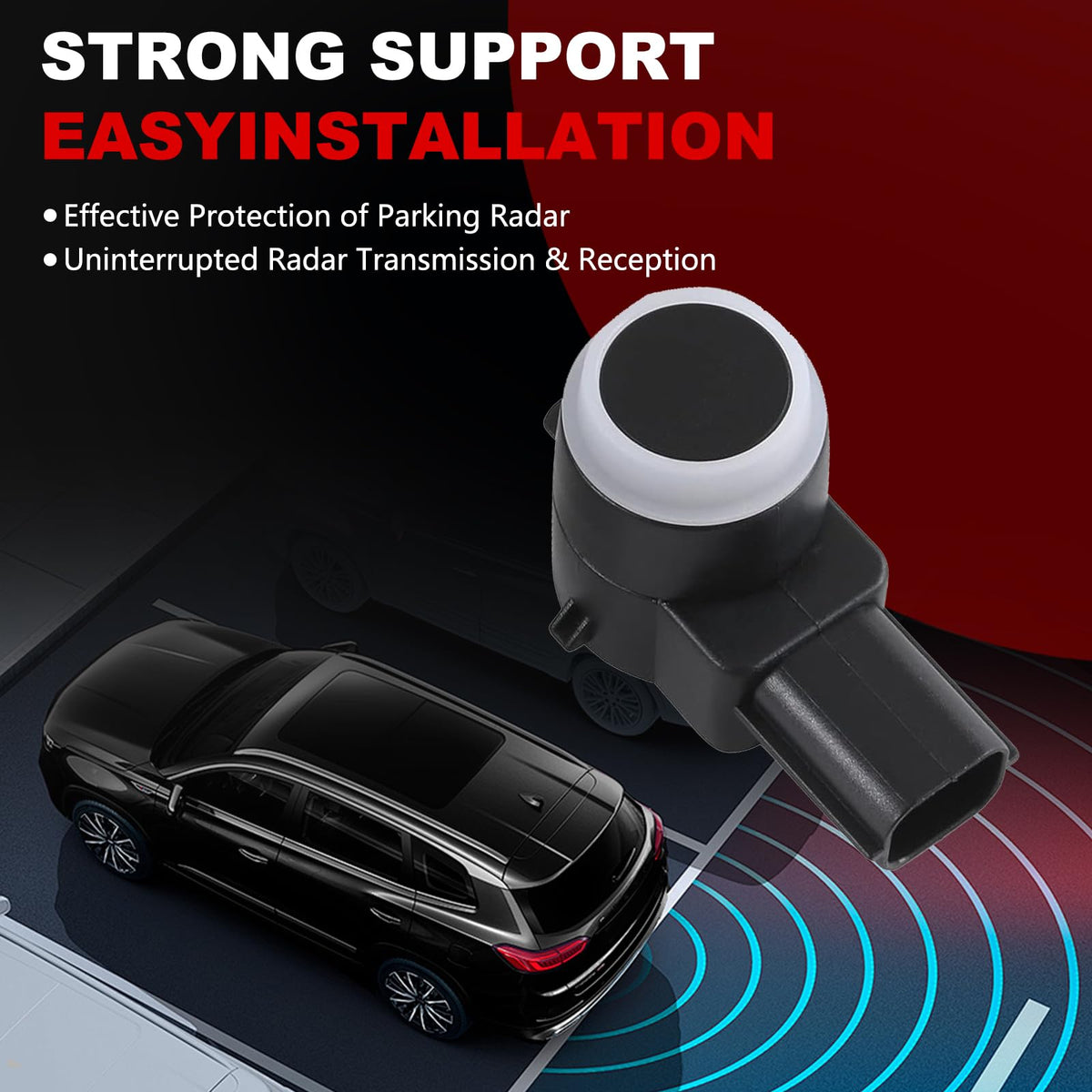 GZGN sensor installed in rear bumper demonstrating correct fit and restored parking aid