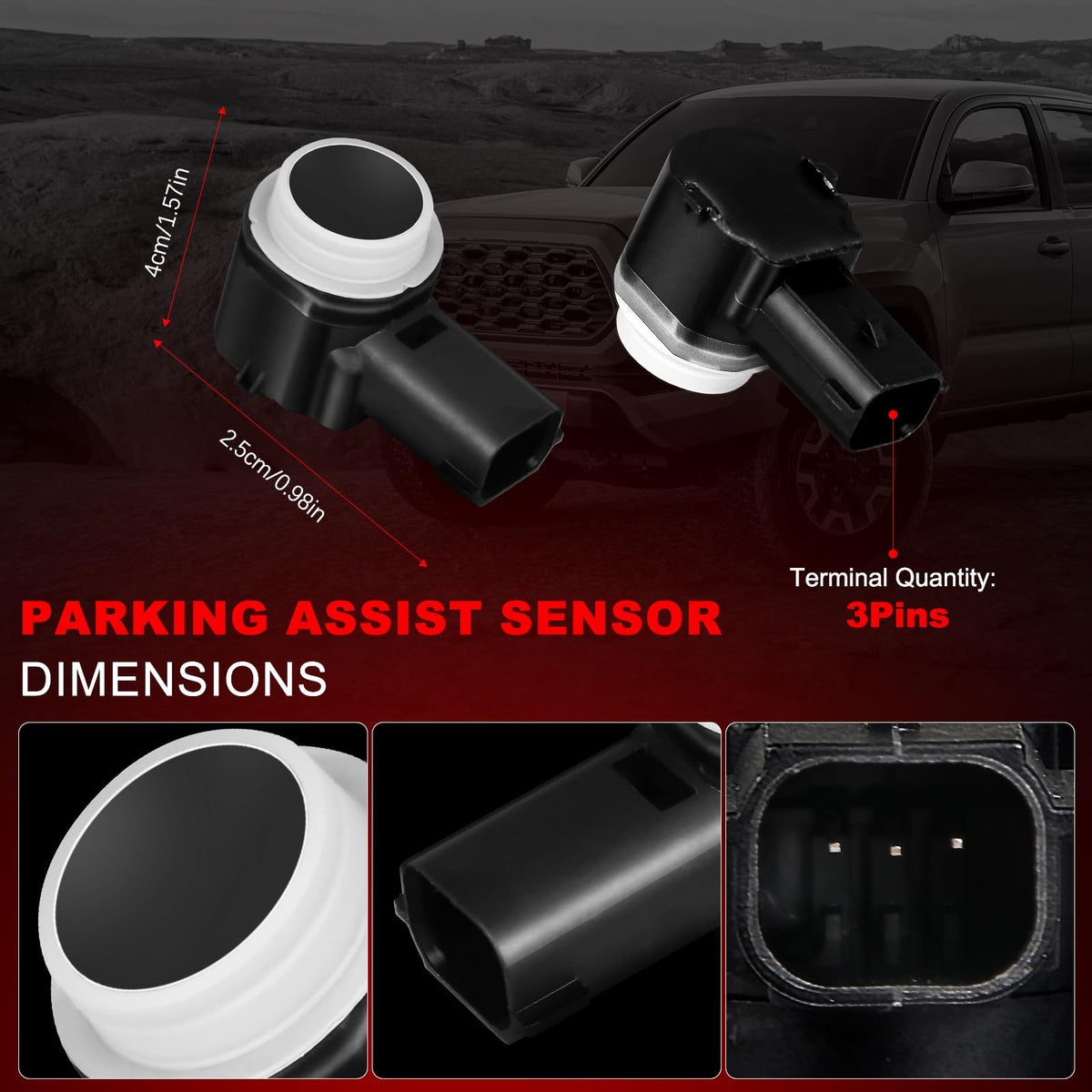 GZGN sensor size comparison next to coin showing compact OEM fit advantage