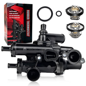 GZGN thermostat housing front view showing full replacement part and fitment benefit