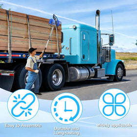 Gzlozak pole placing edge protector on flatbed, safer loading operations