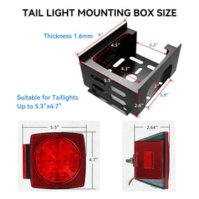 GZQIUYI side profile with integrated license bracket for secure mounting