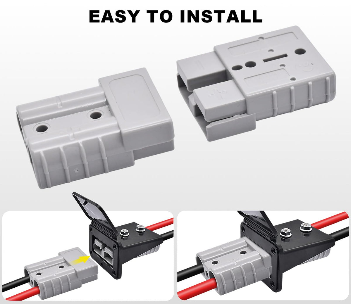 GZSH dust cover closed on mounting panel protecting contacts benefit