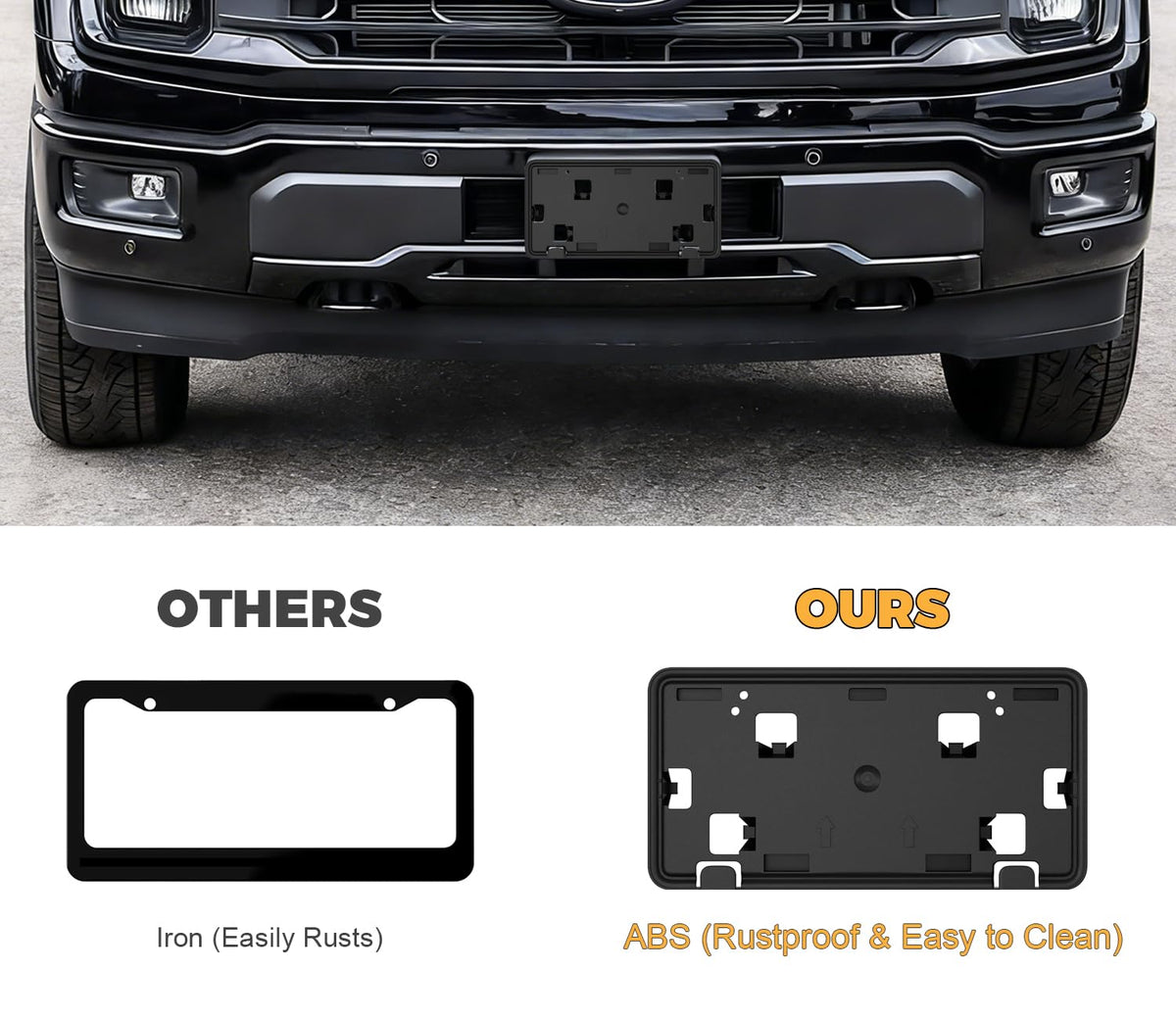 GZSH frame installed on truck in driveway showing neat appearance