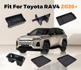 GZSH center console assembled in RAV4 showing tidy storage