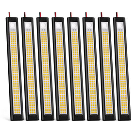 GZV front view of black 12V LED strip showing compact fixture and bright output