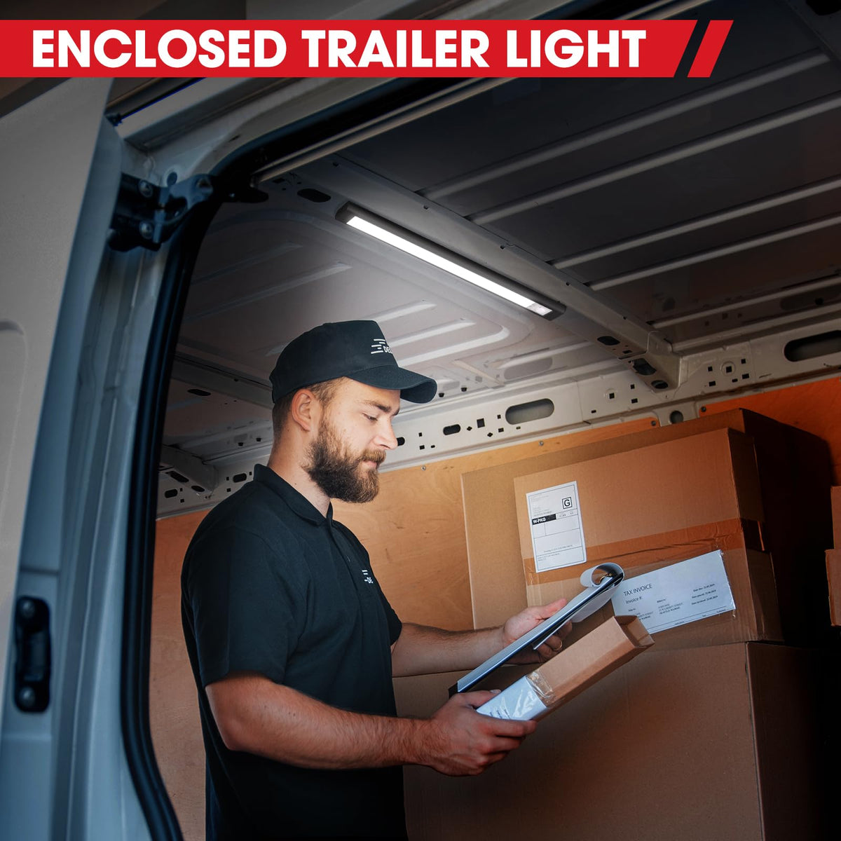 GZV lights illuminating trailer interior delivering efficient task and ambient light