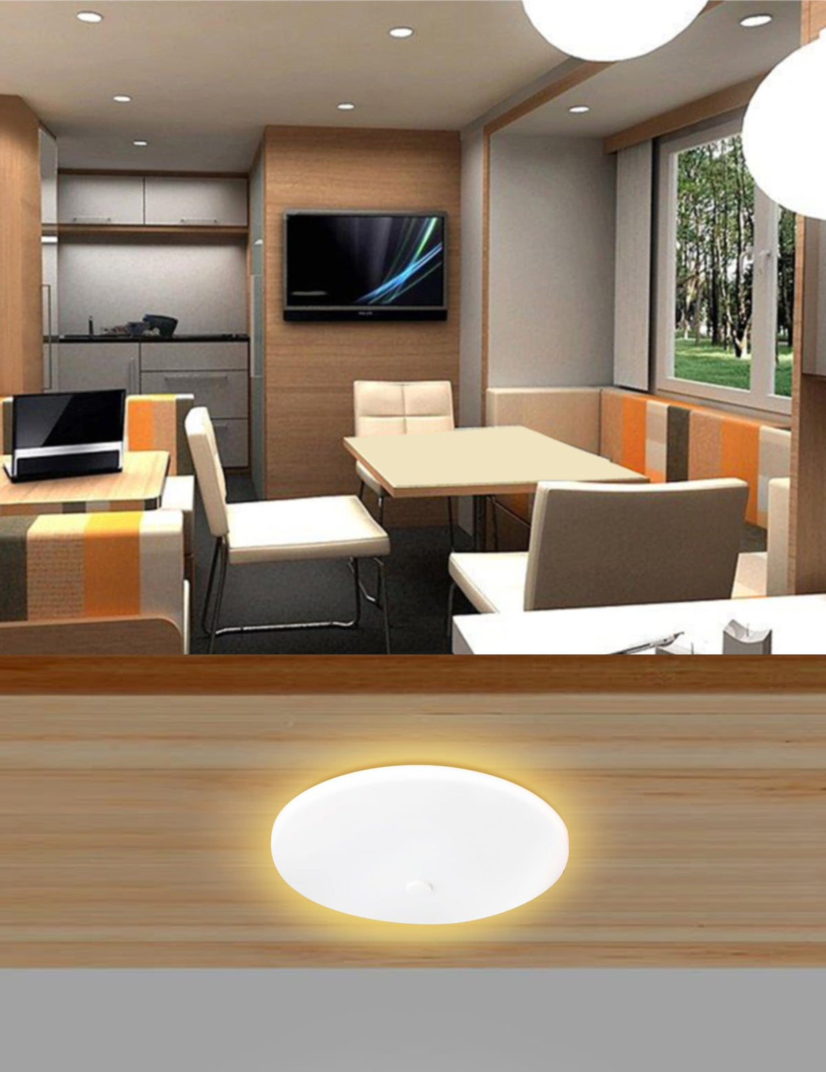 GZV single unit mounted in boat cabin providing safe durable light