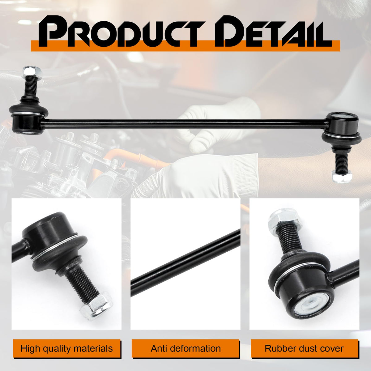 GZYQPDZ link shaft profile side view highlighting steel construction and strength