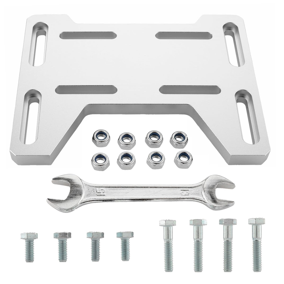 GZZTORES front view adapter plate showing mounting holes and durable finish for secure fit