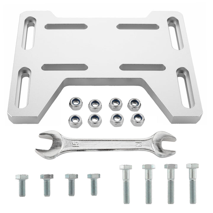 GZZTORES front view adapter plate showing mounting holes and durable finish for secure fit