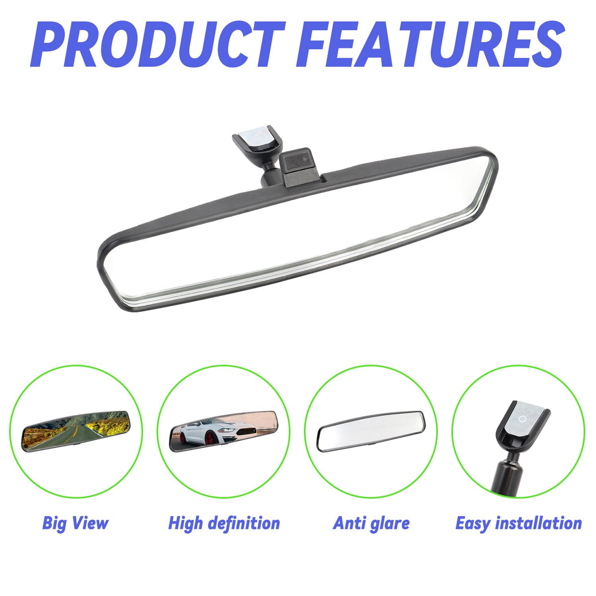 GZZTORES mirror in night driving scene reducing headlight glare for comfort