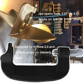 GZZTORES tool removing an inboard propeller reducing shaft damage risk