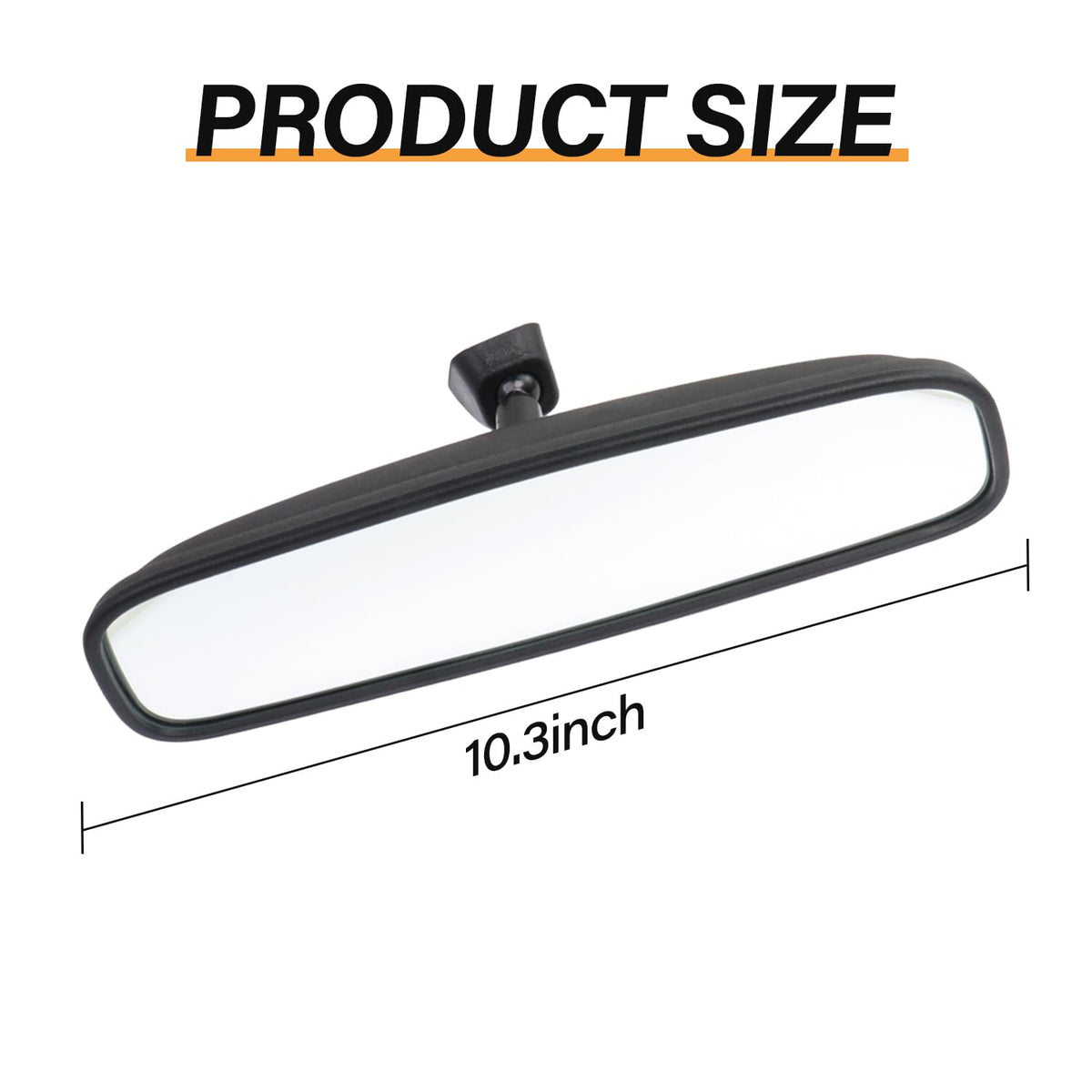 GZZTORES mirror side profile showing sturdy mount and stable fit benefit