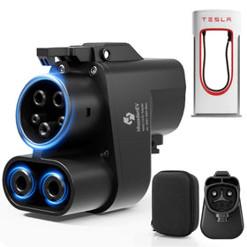 H HhaadenEV adapter front view showing compact design and robust housing for travel