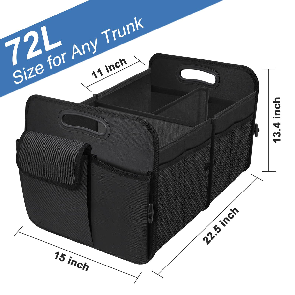 HABOPET open top revealing three compartments and easy access benefit
