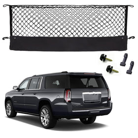 Hacyikee front packaging view showing custom-fit cargo net benefit organized storage