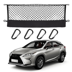Hacyikee front view of packaged cargo net showing compact convenient storage